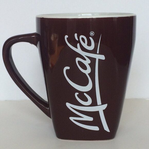 McCafé McDonalds Coffee Mug Brown White Lettering Ceramic - Picture 1 of 8